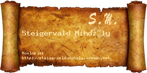 Steigervald Mihály névjegykártya